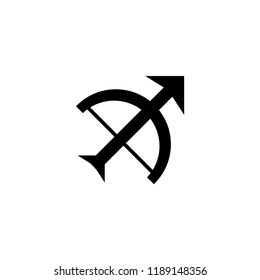 archery bow icon. archery bow vector illustration on white background for web and apps.