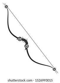Archery bow vector artistic illustration. Isolated icon.