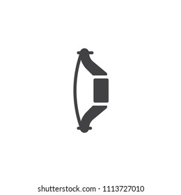 Archery Bow vector icon. filled flat sign for mobile concept and web design. simple solid icon. Symbol, logo illustration. Pixel perfect vector graphics