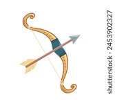 archery bow vector illustration cartoon element design template web