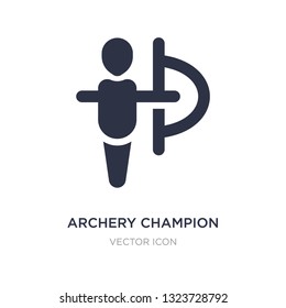 archery champion icon on white background. Simple element illustration from UI concept. archery champion sign icon symbol design.