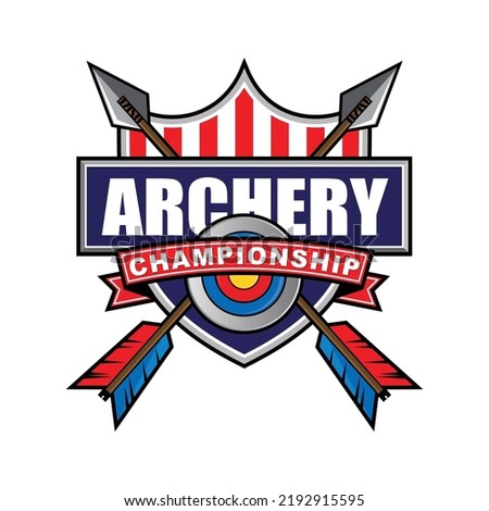 Archery Championship logo design template