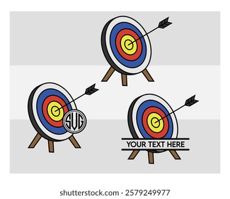 Archery Clipart, Archery Silhouette, Sports, Archery Game, Archery Arrow, Arrow, Target, vector, Clipart, Silhouette, Target Board, 