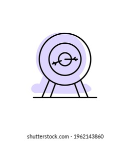 Archery with color shadow vector icon in adventure set