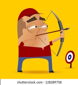 archery competition. Vector illustration