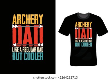 Diseño de camisetas de tiro con arco, vintage, tipografía