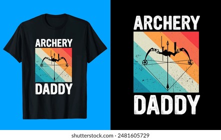 Tiro con arco Papi T-Shirt Diseño tiro con arco papá camisa flecha Disparos Gráfico