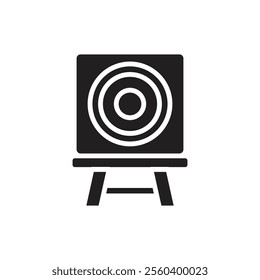 Archery Dartboard Filled Icon Vetor Illustration