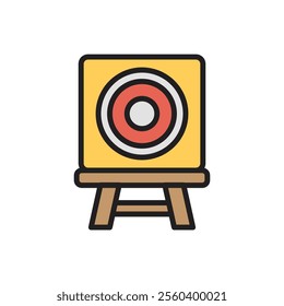 Archery Dartboard Icon Vetor Illustration