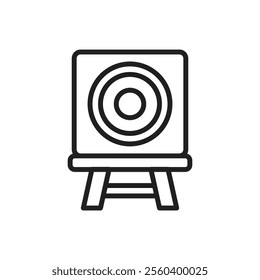 Archery Dartboard Outline Icon Vetor Illustration