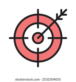 An archery and dartboard shows a target board icon