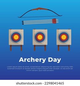 Archery Day Vector Illustration Template