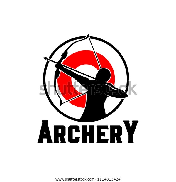 Archery Design Logo Template Arrow Bow Stock Vector (Royalty Free ...