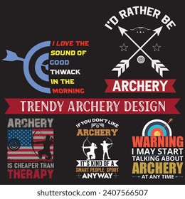 Archery Designs Bundle, Streetwear T-shirt Designs Artwork Set, Graffiti Vector Collection for Apparel and Clothing Print....