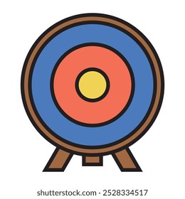 Archery Doodle Illustration - Archery Target