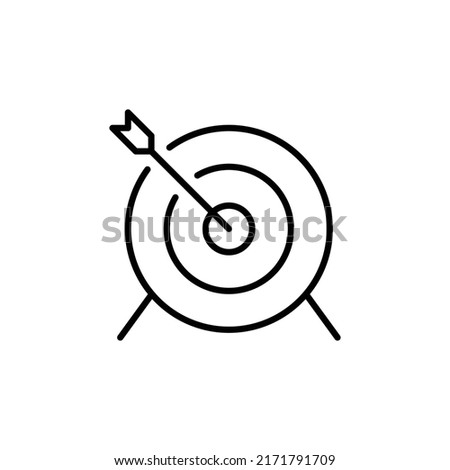 archery editable stroke icon, Smart stroke icon