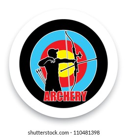 Archery emblem - vector illustration