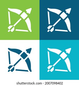 Bogenflache mit vier minimalen Farbensymbole