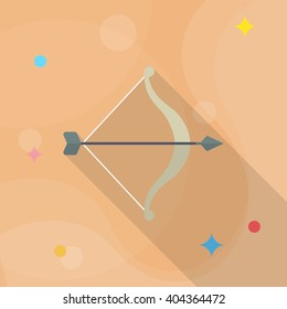 Archery flat  icon with long shadow,eps10