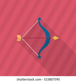 Archery flat  icon with long shadow,eps10