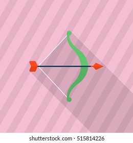 Archery flat  icon with long shadow,eps10