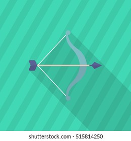 Archery flat  icon with long shadow,eps10