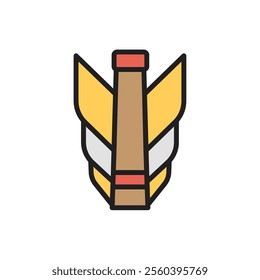 Archery Fletch Icon Vetor Illustration