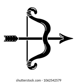 Archery game icon. Simple illustration of archery game vector icon for web