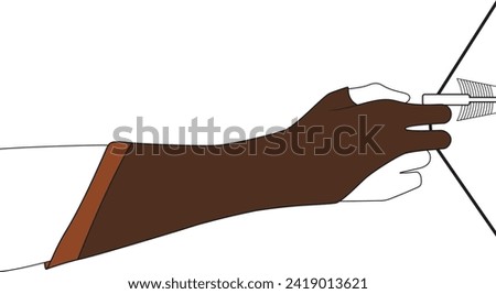 Archery glove, arm guard flat design