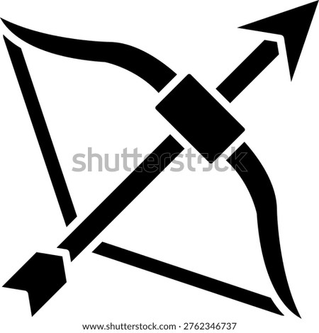 Archery Glyph Icon Vector Design