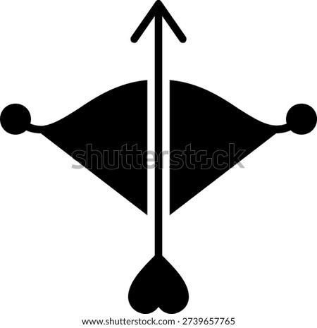 Archery Glyph Vector Icon Design