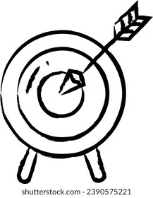 Archery hand drawn vector illustrations