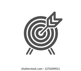 Archery icon. Amusement park attraction sign. Quality design element. Classic style icon. Vector