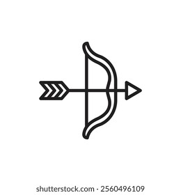 Archery icon Black and white logo