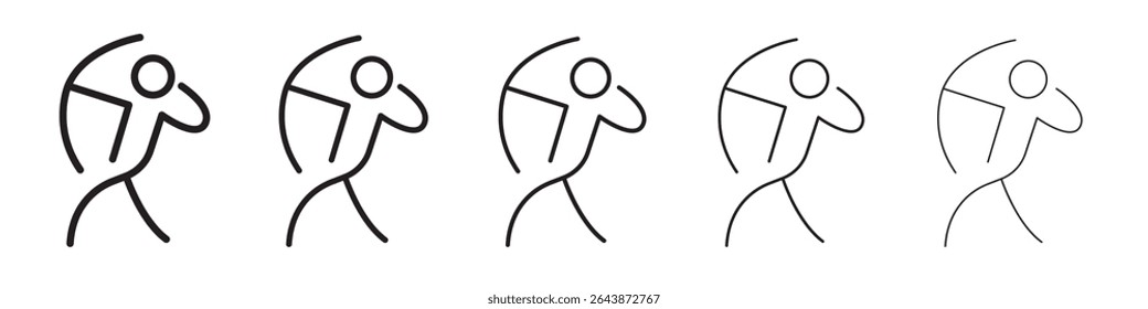 archery icon black and white vector sign