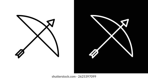 Archery icon concept stroke on white background