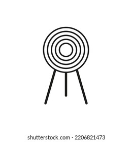 Icono de tiro con arco. Elemento de diseño. Ilustración vectorial. Imagen de archivo. 