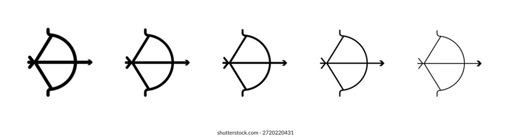 Design de ícone de tiro com arco, logotipo, aplicativo, interface do usuário. Ilustração vetorial, EPS