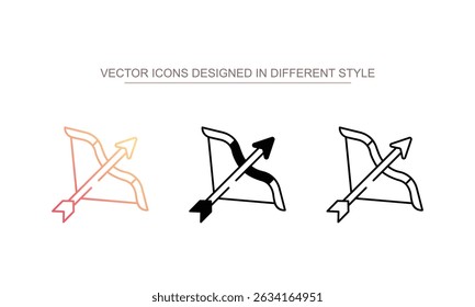 Archery icon design with white background stock illustration