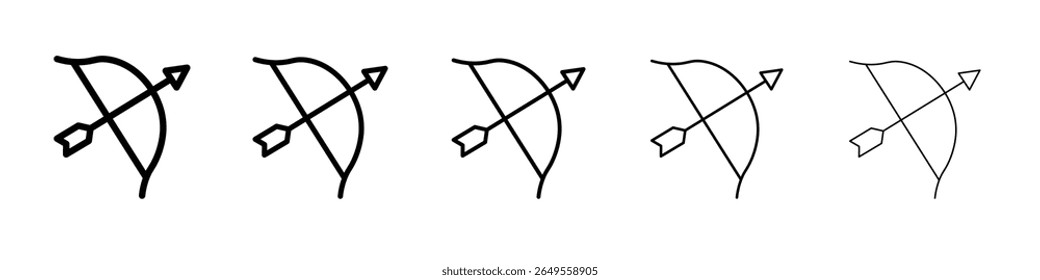 archery icon flat simple outline logo