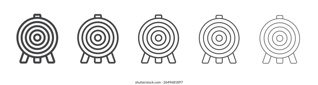 archery icon flat thin illustration symbol