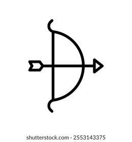 Archery icon linear logo isolated