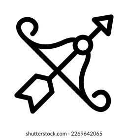Bogensymbol oder Logo einzeln auf Zeichen, Vektorgrafik - hochwertige Vektorsymbole in schwarzem Stil

