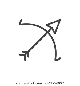 Archery icon Logo symbol outline set