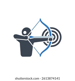 Archery Icon On White Background
