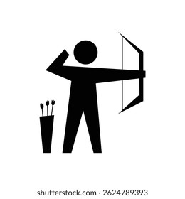 Archery icon on white background. Eps 10.
