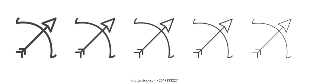 Archery icon outline ilustration vector symbol