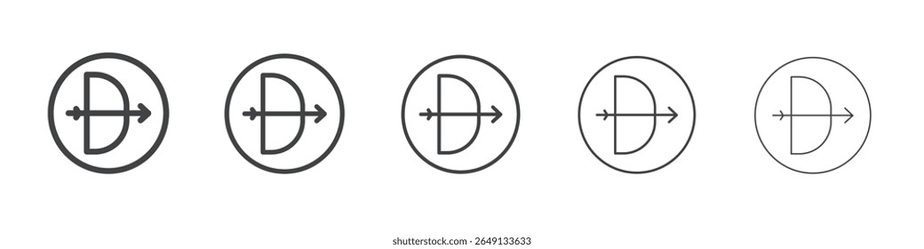 archery icon outline ilustration vector symbol