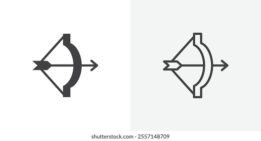 Archery icon. outlined vector style.