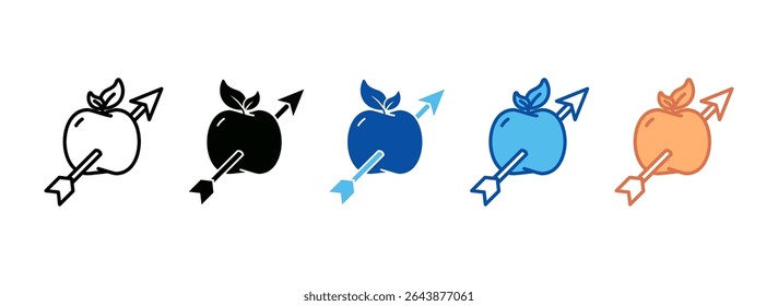 Archery Icon Set Multiple Style Collection